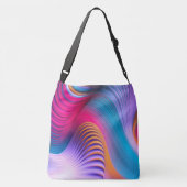 クロスパーソナライズされたボディトートバッグ – 抽象芸術アート クロスボディバッグ (裏面)