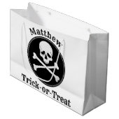 クロスパーソナライズされたボーンハロウィーンバッグ ラージペーパーバッグ (正面アングル)