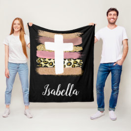 クロスパーソナライズされた フリースブランケット