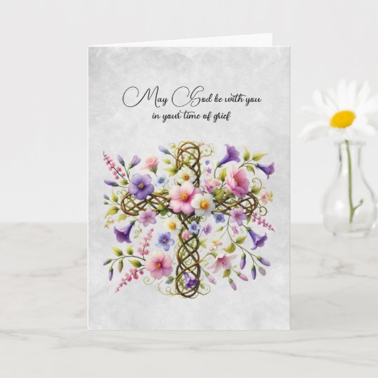 クロスパープルフローラカード カード (小さな植物)