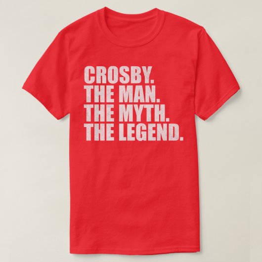 クロスビー名クロスビー与え名前 Tシャツ (デザイン正面)