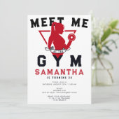 クロスフィットテーマフィットネストレーニングジム誕生日パーティー 招待状 (スタンド正面)