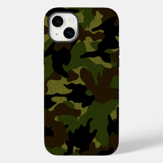 クロスフェイクグリーン迷彩柄パターン軍隊背景 Case-Mate iPhoneケース (裏面)