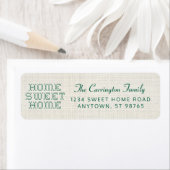 クロスフェイクステッチホームスイートホームグリーンリターン ラベル (インサイチュ)