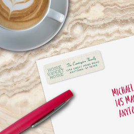 クロスフェイクステッチホームスイートホームグリーンリターン ラベル