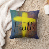 クロスフェイススクリプトブルーパープル クッション (ブランケット)