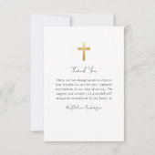 クロスフォトメモリアル悔やみや弔慰葬儀 サンキューカード (裏面)