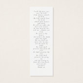 クロスフォトメモリアル葬儀祈りの言葉ブックマーク (裏面)