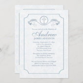 クロスフォーカスブルー宗教招待状 招待状 (正面/裏面)