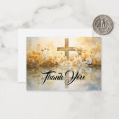 クロスフラワーありがとう ノートカード (正面/裏面インサイチュ)