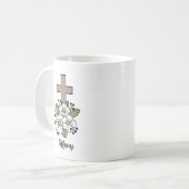 クロスフラワーのオーダーメイド コーヒーマグカップ (正面左)