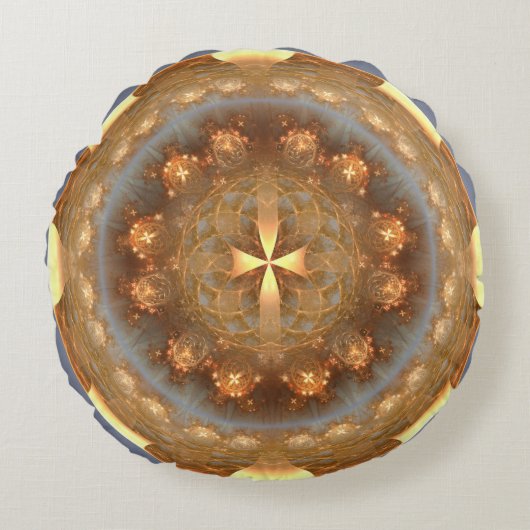 クロスブライトラウンドオーナメント ラウンドクッション (正面)