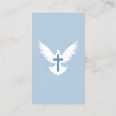 クロスブルー垂直教会カード付き鳩 名刺 (裏面)