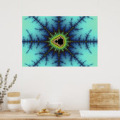 クロスヘアカーソル – フラクタルポスター ポスター (キッチン)