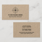 クロスヘアターゲットインストラクター名刺テンプレート 名刺 (正面/裏面)