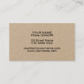 クロスヘアターゲットインストラクター名刺テンプレート 名刺 (裏面)