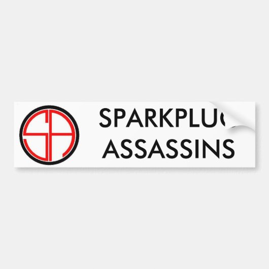 クロスヘアSans、SPARKPLUGASSASSINS バンパーステッカー (正面)