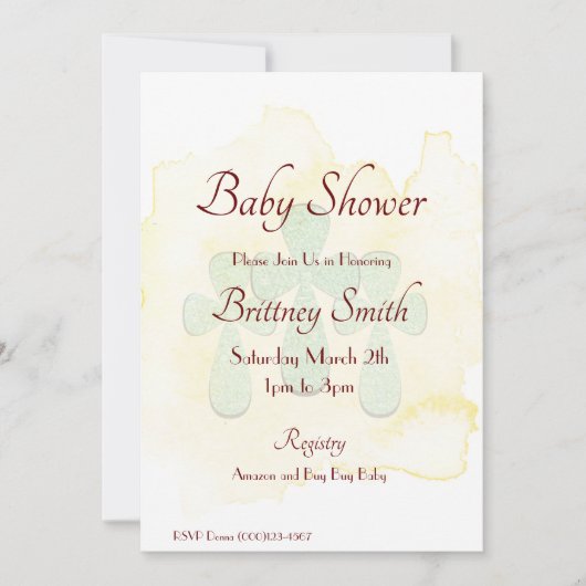 クロスベビーシャワー招待状 シーズンカード (正面)