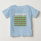 クロスボタン コネクター コットン ベビーTシャツ (正面)