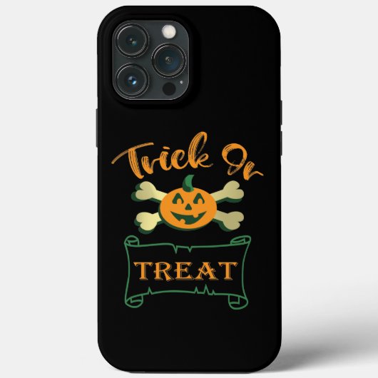 クロスボーンのトリックまたは治療ハロウィーンカボチャ Case-Mate iPhoneケース (裏面)