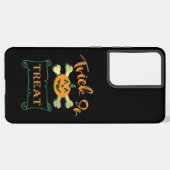 クロスボーンのトリックまたは治療ハロウィーンカボチャ SAMSUNG GALAXYケース (左側面)