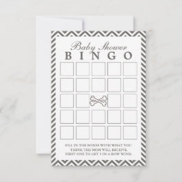 クロスボーンズChevronストライプBaby Shower Bingo Cards