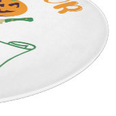 クロスボーンハロウィーンカボチャ顔 カッティングボード (角)