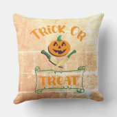 クロスボーンハロウィーンカボチャ顔 クッション (裏面)