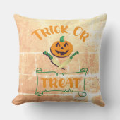 クロスボーンハロウィーンカボチャ顔 クッション (正面)