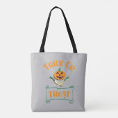 クロスボーンハロウィーンカボチャ顔 トートバッグ (裏面)