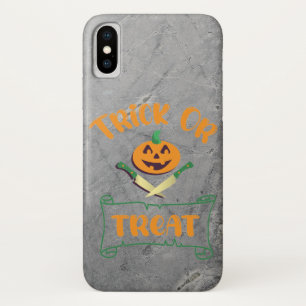 クロスボーンハロウィーンカボチャ顔 iPhone X ケース