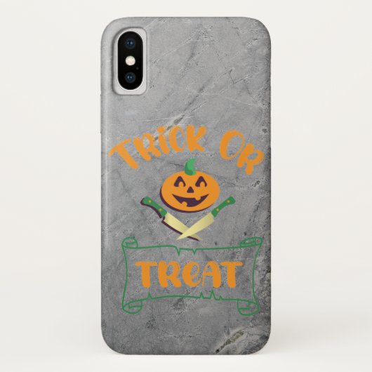 クロスボーンハロウィーンカボチャ顔 Case-Mate iPhoneケース (裏面)
