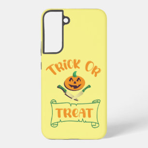 クロスボーンハロウィーンカボチャ顔 SAMSUNG GALAXY S22+ケース