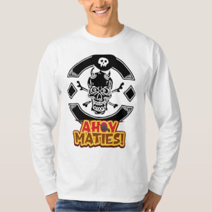 クロスボーン付きTシャツスカルロゴデザイン Tシャツ