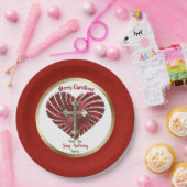 クロスマイクリスマスパーソナライズされた ペーパープレート (パーティー)