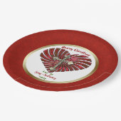 クロスマイクリスマスパーソナライズされた ペーパープレート (アングル)