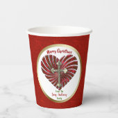 クロスマイクリスマスパーソナライズされた 紙コップ (裏面)