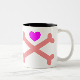 クロスマイハート(ハートとクロスボーン)マグカップ ツートーンマグカップ