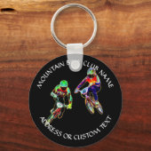 クロスマウンテンバイククラブ自転車ライダーバイクレーサー キーホルダー (正面)