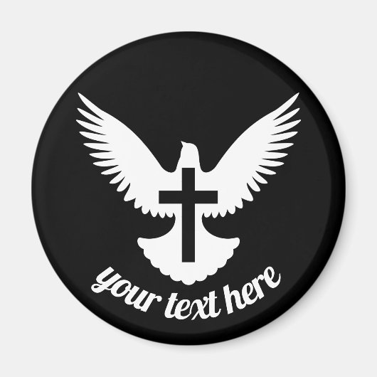 クロスマグネット付き鳩 マグネット (正面)