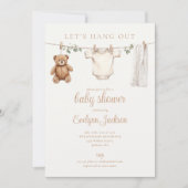 クロスマン ベビーシャワー 男女兼用 オールインワン 招待状 (正面)