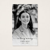 クロスミニマル葬儀記念写真祈りの言葉カード (正面)