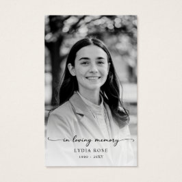 クロスミニマル葬儀記念写真祈りの言葉カード