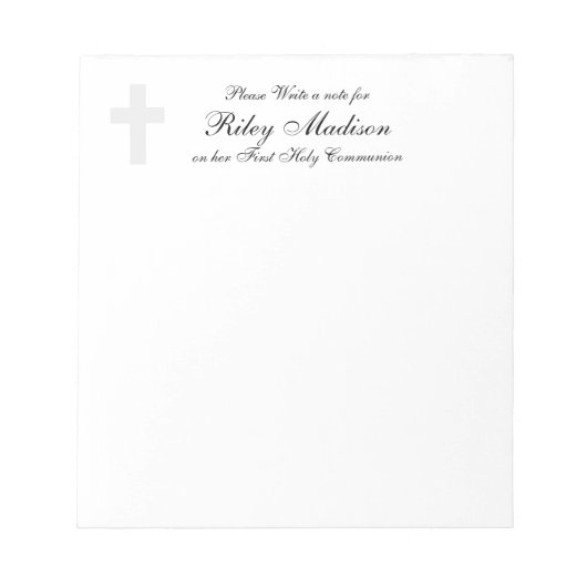 クロスメモパーソナライズされた帳 ノートパッド (正面)