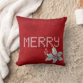 クロスメリーステッチとベリー クッション (ブランケット)