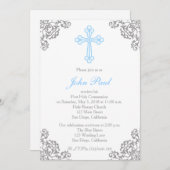 クロスモダンエレガントファースト招待状 招待状 (正面/裏面)