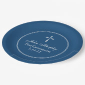 クロスモダンネパーソナライズされたビー ペーパープレート (アングル)