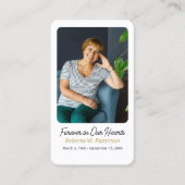 クロスモダンフォト葬儀記念祈りの言葉カード 名刺 (正面)