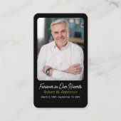 クロスモダンフォト葬儀記念祈りの言葉カード 名刺 (正面)