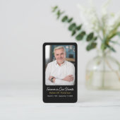 クロスモダンフォト葬儀記念祈りの言葉カード 名刺 (スタンド正面)